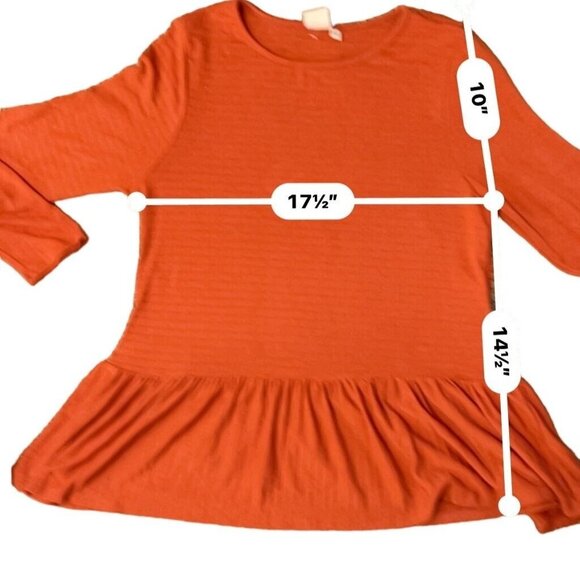 (5 for $25) Live‎ in the Moment Long Sleeve Peplum Knit Top size L NWT - Picture 6 of 6